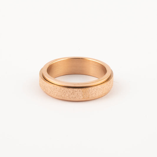 Anillo Deslizante Aspero Oro Rosa