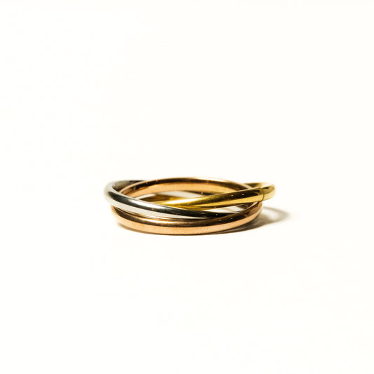 Anillo Deslizante Triple Aro Tri-Color