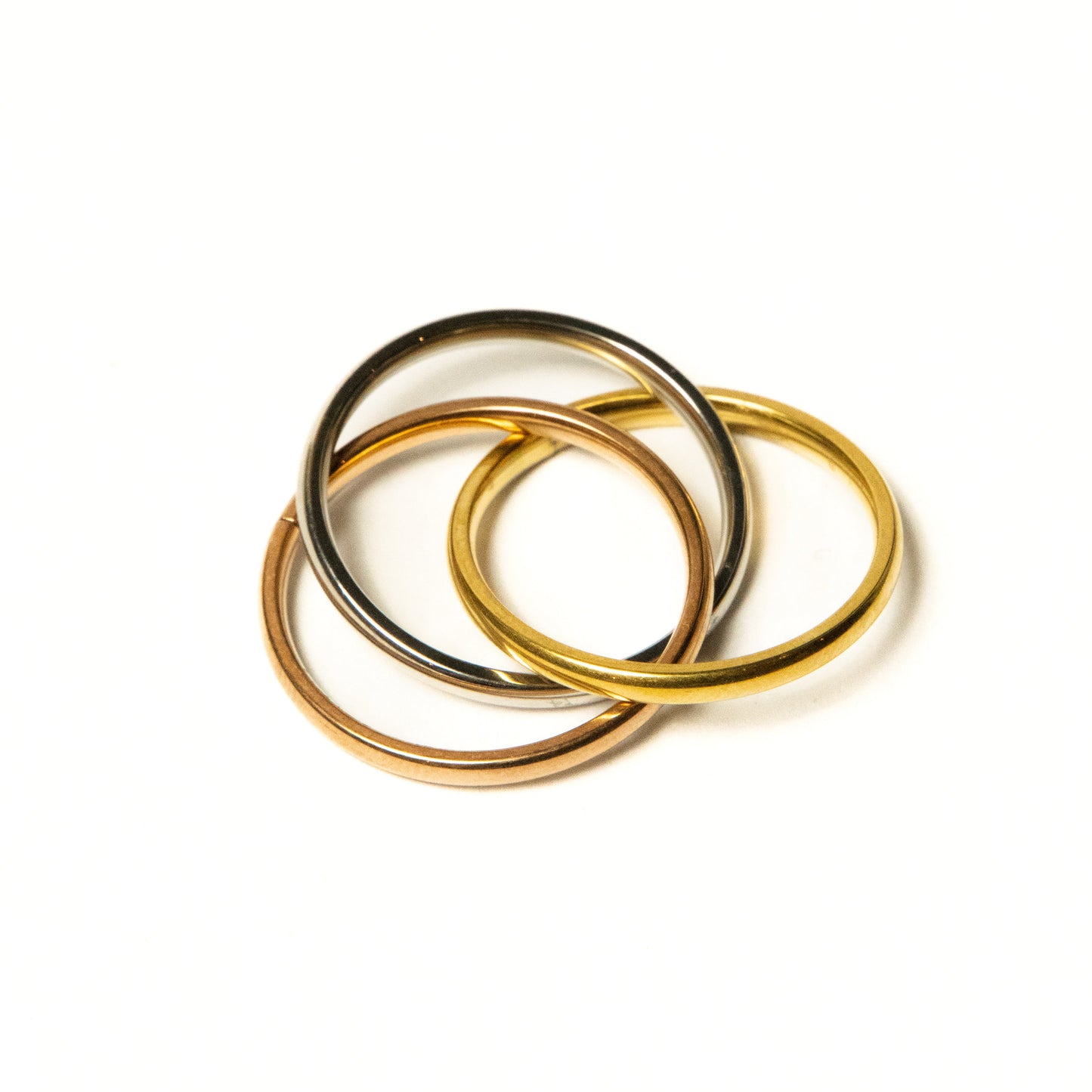 Anillo Deslizante Triple Aro Tri-Color